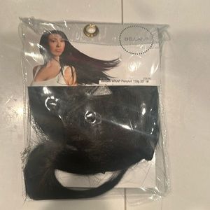 FAUX WRAP PONYTAIL EXTENSION 160G 20" JET BLACK